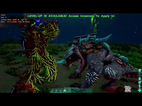 Forest Titan VS Ice Titan ARK