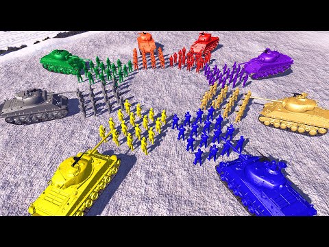 All ARMY MEN Factions ARENA BATTLE! - Men of War: Army Men Mod Battle Simulator