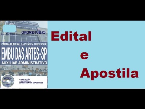 Edital Apostila Concurso Câmara Municipal de Embu das Artes 2016 AUXILIAR ADMINISTRATIVO