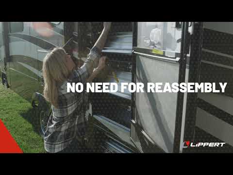 Solid Step Handrail for RV Entry Door Stairs - Lippert