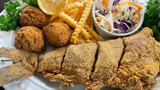 “THIS DELICIOUS SOUTHERN STYLE WHOLE CATFISH W/ JALAPEÑO HUSH PUPPIES RECIPE!!!”