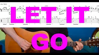 LET IT GO (Frozen) - Tutorial for acoustic guitar
