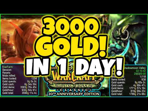 I Made Over 3000 Gold in ONE DAY in TBC Anniversary!