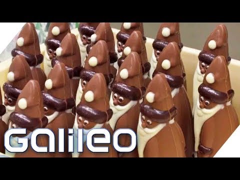 So werden Schoko-Weihnachtsmänner hergestellt! | Galileo | ProSieben