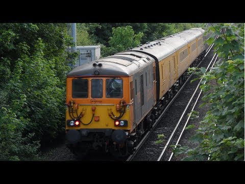 GBRF Class 73961 & 965 pass Whitstable working 1Q77. 31/5/17