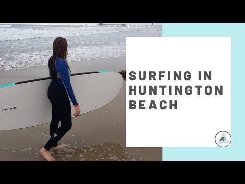 Surfing Lesson at Huntington Beach | Gopro Sessions 4 Footage | Annie Bean