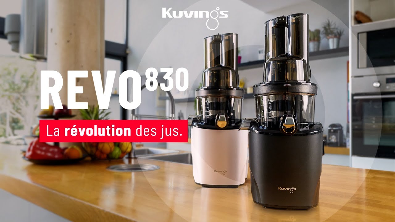 Extracteur de jus Kuvings REVO830 - Double embouchure, Système de découpe  automatique - Noir
