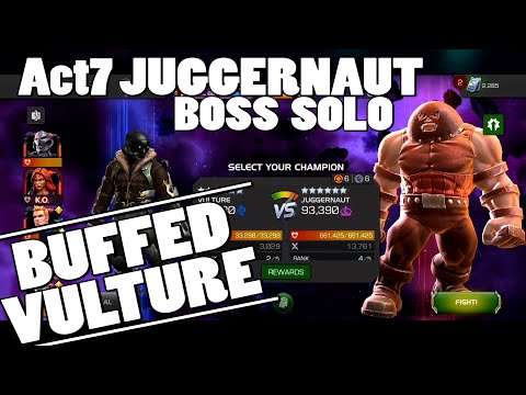 BUFFED VULTURE SOLOS 7.1 Juggernaut BOSS | Vulture needs love too | Marvel Contest of Champion
