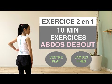 10MIN EXERCICES ABDOS DEBOUT-ventre plat et jambes fines//10MIN STANDING ABS WORKOUT