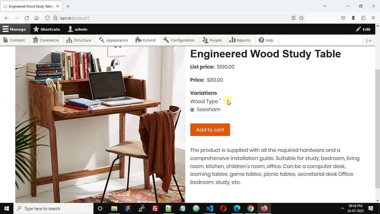 Drupal Commerce - Add Quantity Option on the Product Page