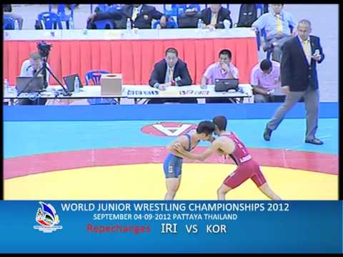 WORLD JUNIOR WRESTLING CHAMPIONSHIPS 2012 _IRI VS KOR