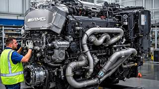 Man Fully Assembles Mercedes TRUCK ENGINE Perfectly | Start to Finish by @trucks_channel_razborgruz