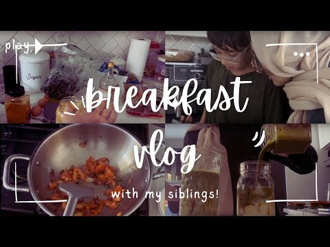 cooking breakfast with my siblings! || ✨🍳 slightly chaotic first vlog!
