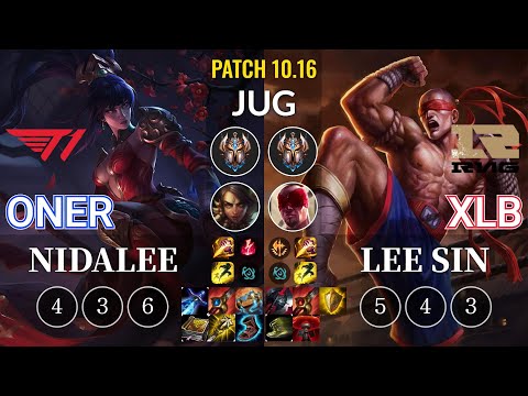 T1 Oner Nidalee vs RNG XLB Lee Sin Jungle - KR Patch 10.16