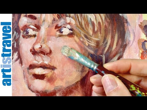 Gesicht malen lernen mit Acrylfarben | Ganz einfach malen lernen