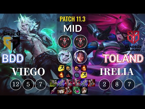 GEN Bdd Viego vs SB.A TolanD Irelia Mid - KR Patch 11.3