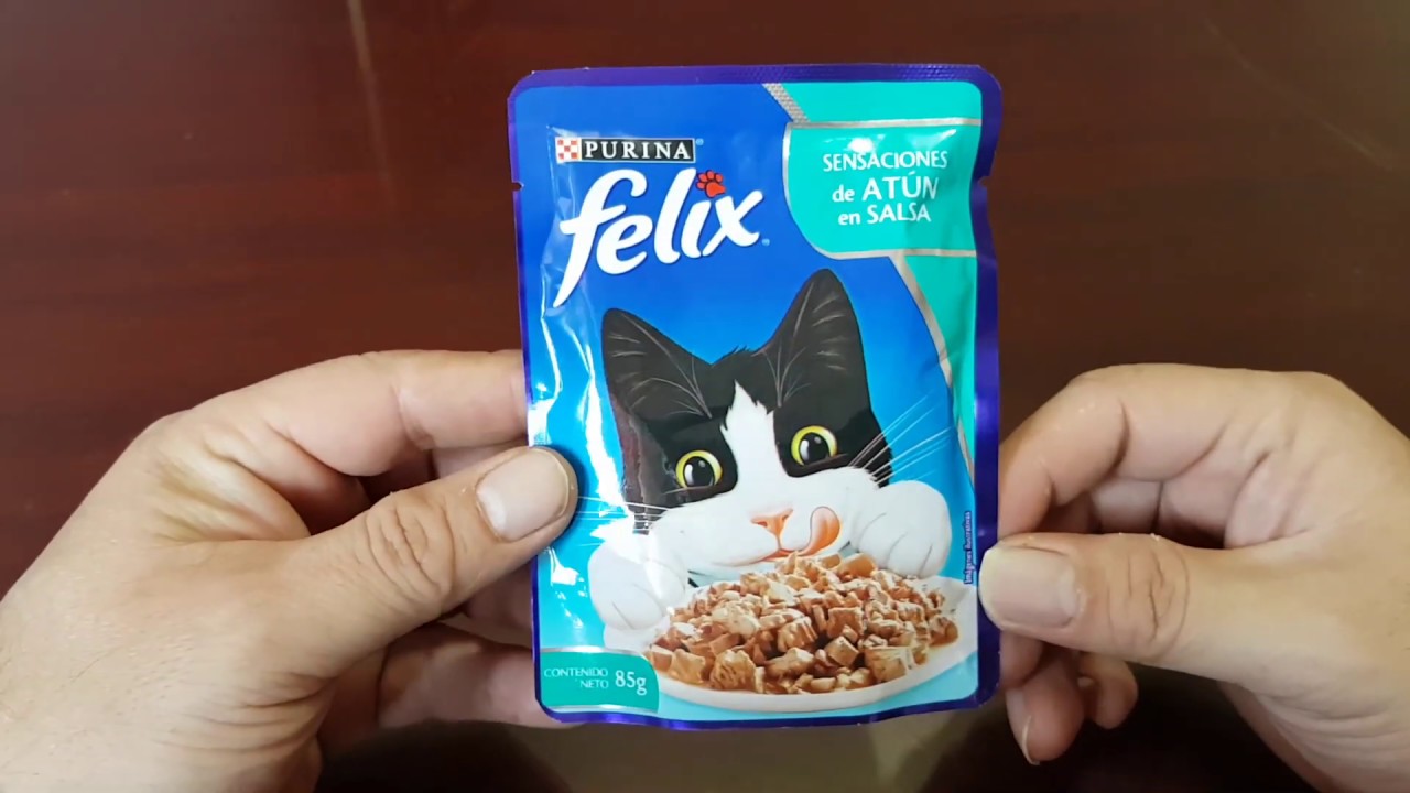 Comida para Gato Unboxing - Felix Purina Desempacando un sobre de comida Felix Purina para gato