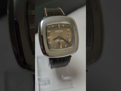 Vintage French watch  Mortima Mayerling 17 jewels Vtg Caliber Cattin & Cie 66  chocolate dial 1970s