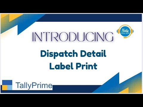 Dispatch Details Label Print from TallyPrime preview