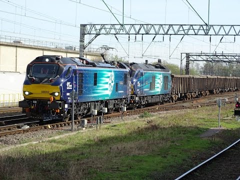 88002 "Prometheus" & 68025 "Superb" Passing Gresty Bridge with 6Z88 03.04.2017