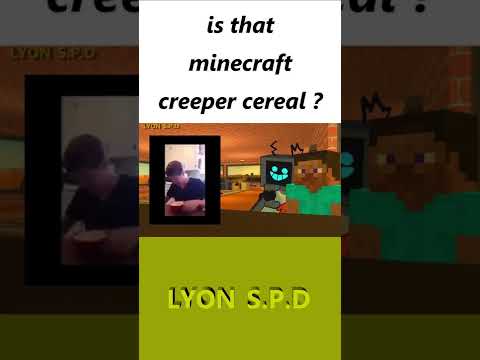 "Shocking Reaction to Minecraft Creeper Cereal?!" #shorts