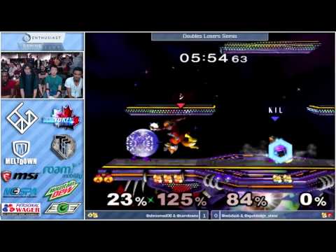 Shroomed & Weon-X (Sheik, Fox) vs Duck & KJH (Samus, Fox) - EGL - SSBM Doubles Losers Semis