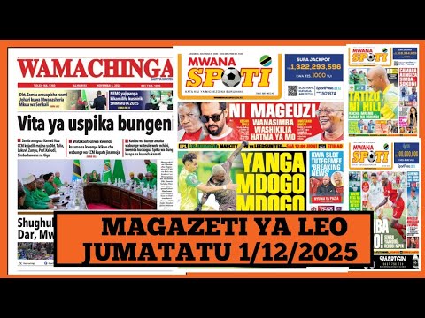 Magazeti ya leo desemba 1/2025 /ijumatatu/magazeti ya michezo leo asubuhi/jumatatu/simba