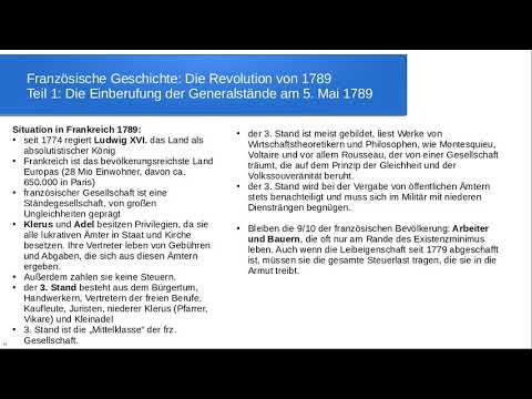 Französische Revolution: Teil 1: Die Einberufung der Generalstände