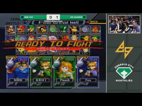 NMW & SFAT (Blue) vs. Bladewise & CDK (Green) | SSBM-D Winners | ECM3