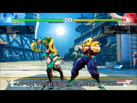 Street Fighter 5 R.Mika BnB Combo guide