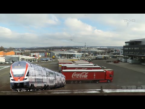 Zug Mitfahrt Niederweningen - Rapperswil , Oberglatt - Rümlang , Train ride, Viagem de trem