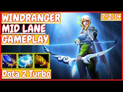 Windranger 7/2/14 [MID LANE] [Gameplay DOTA 2 Turbo] 7.33