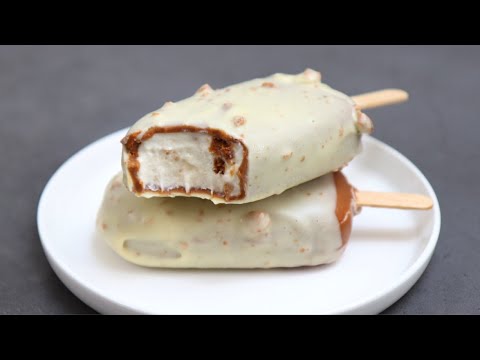 Homemade Magnum Ice Cream | How to make easy ice cream recipe at home