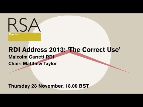 RSA Replay: RDI Address 2013: 'The Correct Use'