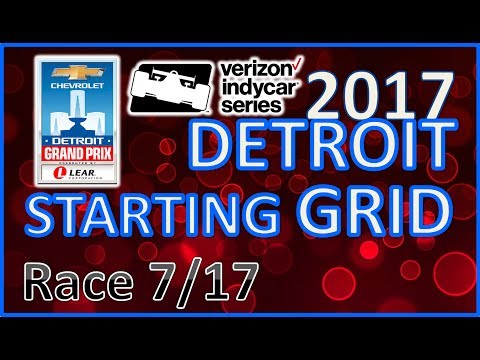 IndyCar 2017 Detroit GP Race 1 STARTING GRID (Belle Isle)