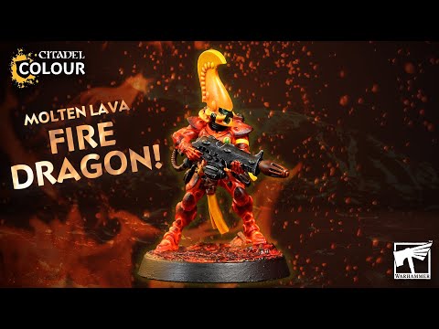 Painting the Hottest Fire Dragon Around with ONLY Contrast! | Warhammer 40,000