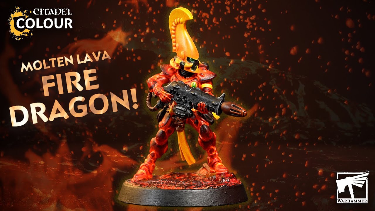 Painting the Hottest Fire Dragon Around with ONLY Contrast! | Warhammer 40,000