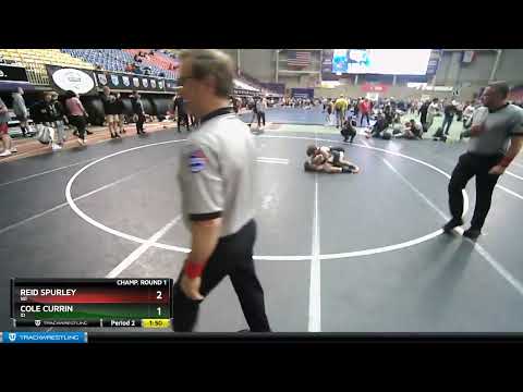 120 Lbs Champ. Round 1 - Reid Spurley, WI Vs Cole Currin, ID 2ba3