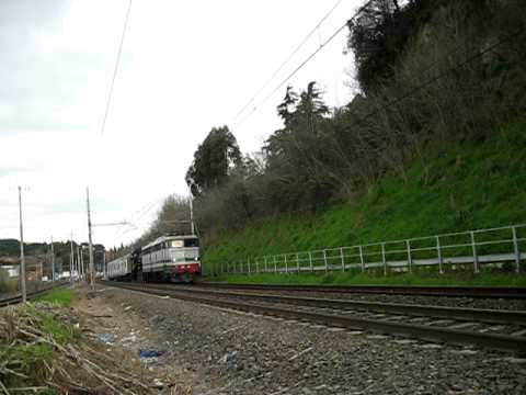 Invio Loc Vapore 640.003 + E646.196 storica (Pistoia - Roma Smistamento) 150 anni Unità d'Italia