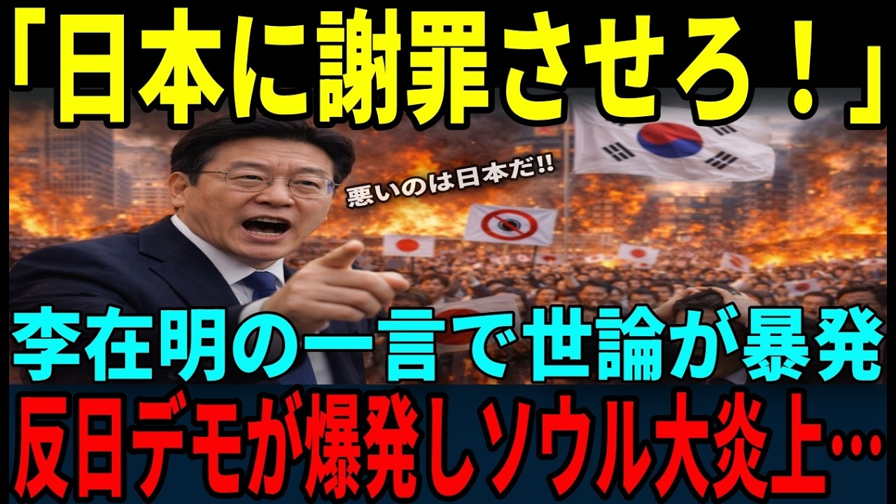 【海外の反応】「日本の責任だ！」李在明の発言で世論が暴走しかし反日が暴発し韓国が大混乱へ…