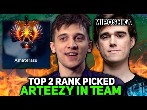 TOP 2 RANK picked Arteezy in Team vs Miposhka!