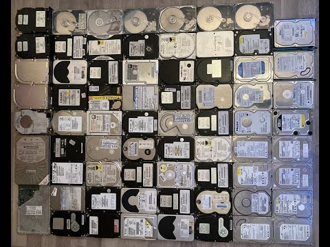 Hard drive collection - Spin up/down of over 70 hard drives from 40MB to 4TB !