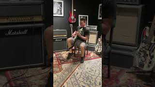 Chris Demakes from Less Than Jake in the museum jam room during his guided tour!