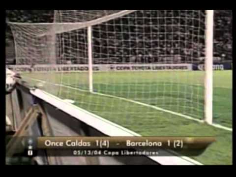 Resumo Once Caldas 1 Barcelona 1 Libertadores 2004...