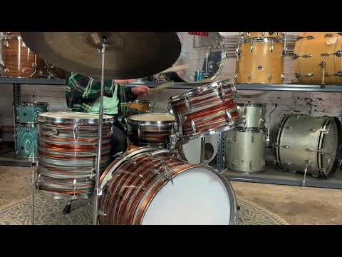 1960s Made In Japan “Orange Tiger Pearl” Drum Kit