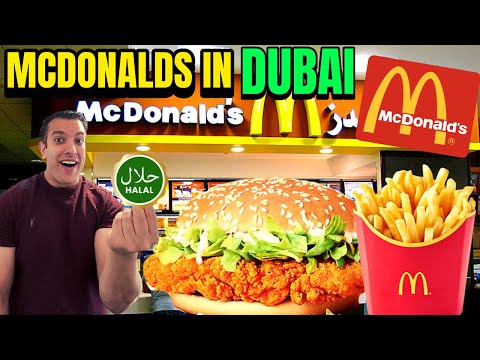 Experimentando hambúrguer de frango picante MCDONALDS | McSpicy Review! AEROPORTO DE DUBAI