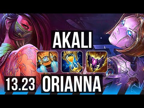 AKALI vs ORIANNA (MID) | 3.0M mastery, 7/2/13, 800+ games | KR Master | 13.23