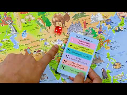 English non tearable material geografika - worldmap game, si...