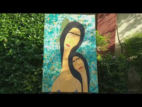 muniba mazari painting with some different colors  / Acrylic painting | canvas painting