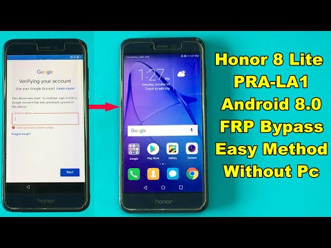 Honor 8 Lite FRP Bypass || PRA LA1 8.0 Bypass Google Account Without Pc No Talkback No App Install